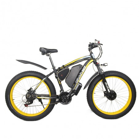 GOGOBEST GF700 26*4.0 Fat Tire Electric Mountain Bike Svart Gul