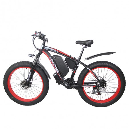 Elektrické horské kolo GOGOBEST GF700 26*4.0 Fat Tire Black Red