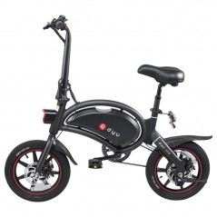 DYU D3 Plus Folding Moped Electric Bike 14 Inch Black