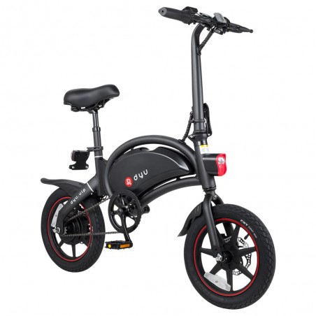 DYU D3 Plus Folding Moped Electric Bike 14 Inch Black