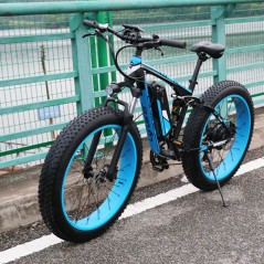 Cyrusher XF800 Electric Bike Full Suspension Blue