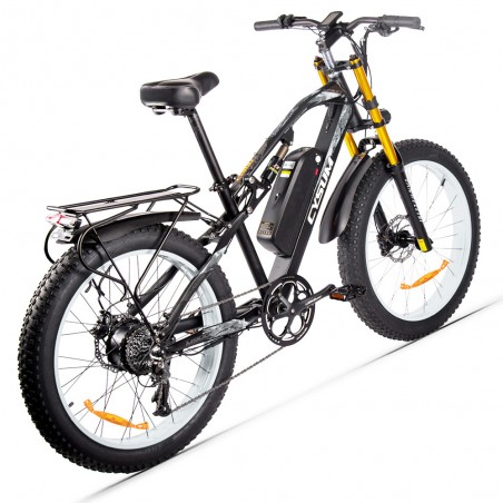 CYSUM M900 elektrische fiets 48V motor 1000W puur zwart