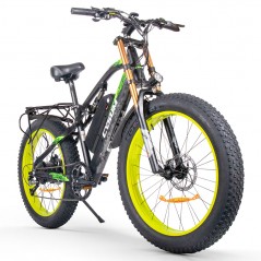Bicicleta Eléctrica CYSUM M900 48V Motor 1000W Negro-Verde