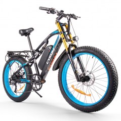CYSUM M900 48V elektromos kerékpár 1000W motor fekete-kék