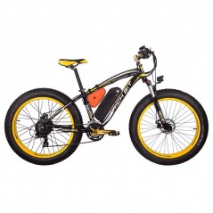RICH BIT TOP-022 bicicleta de montaña eléctrica 1000W motor 26'' negro amarillo