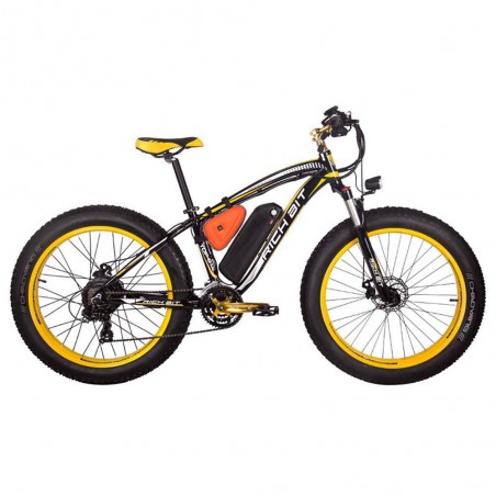 RICH BIT TOP-022 elektrische mountainbike 1000W motor 26'' zwart geel