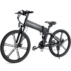 Bicicletta elettrica pieghevole Samebike LO26 II 500 W Max 35 km/h Nera
