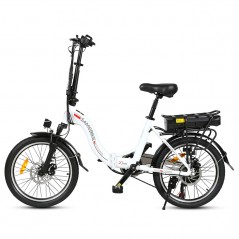 Bicicleta eléctrica plegable Samebike JG20 Smart 350W blanco