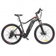 Bicicleta eléctrica WELKIN WKEM001 350W MTB negra y roja