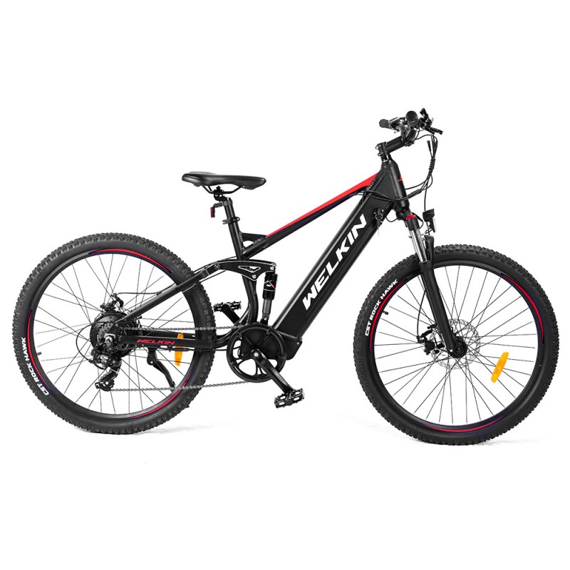 WELKIN WKES002 Electric Bicycle 350W Mountain Bike Black&Red