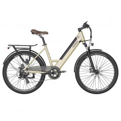 Bicicletta elettrica da città passo-passo FAREES F26 Pro 26'' Oro