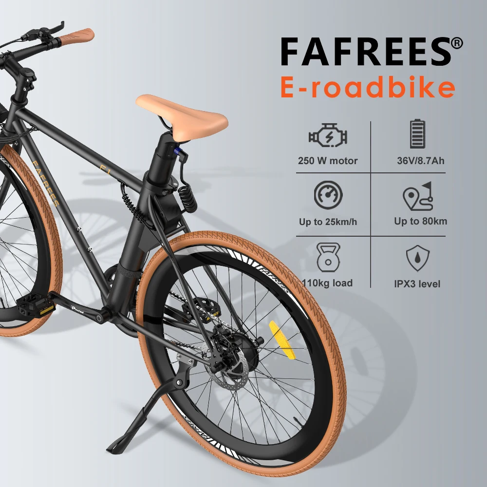 Bici Elettrica 250W FAFREES F1-38 Arancione