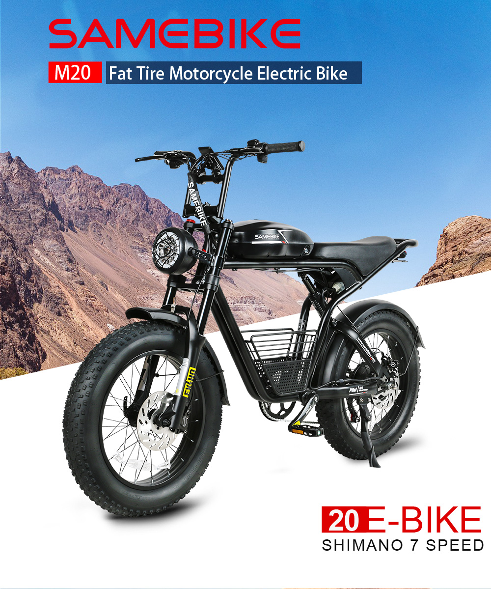 Bicicletă electrică SAMEBIKE M20 Gri ​​1000W-1200W ÎN CRETA