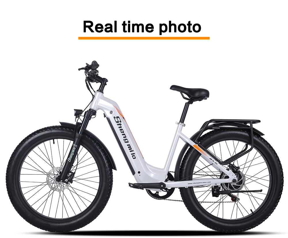 Bicicleta Elétrica Shengmilo MX06 branca 26 polegadas 500W 42Km/H 17,5Ah