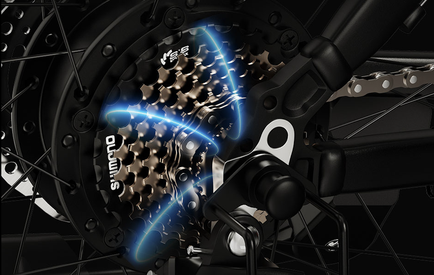 DUOTTS C29 Shimano 7-speed derailleur