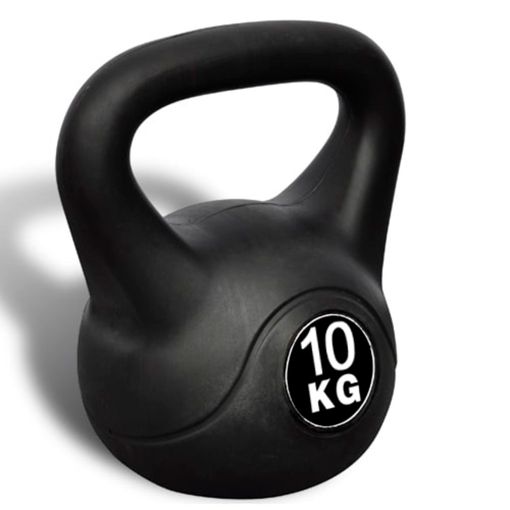 Kettlebell 10 kg concrete with plastic coating