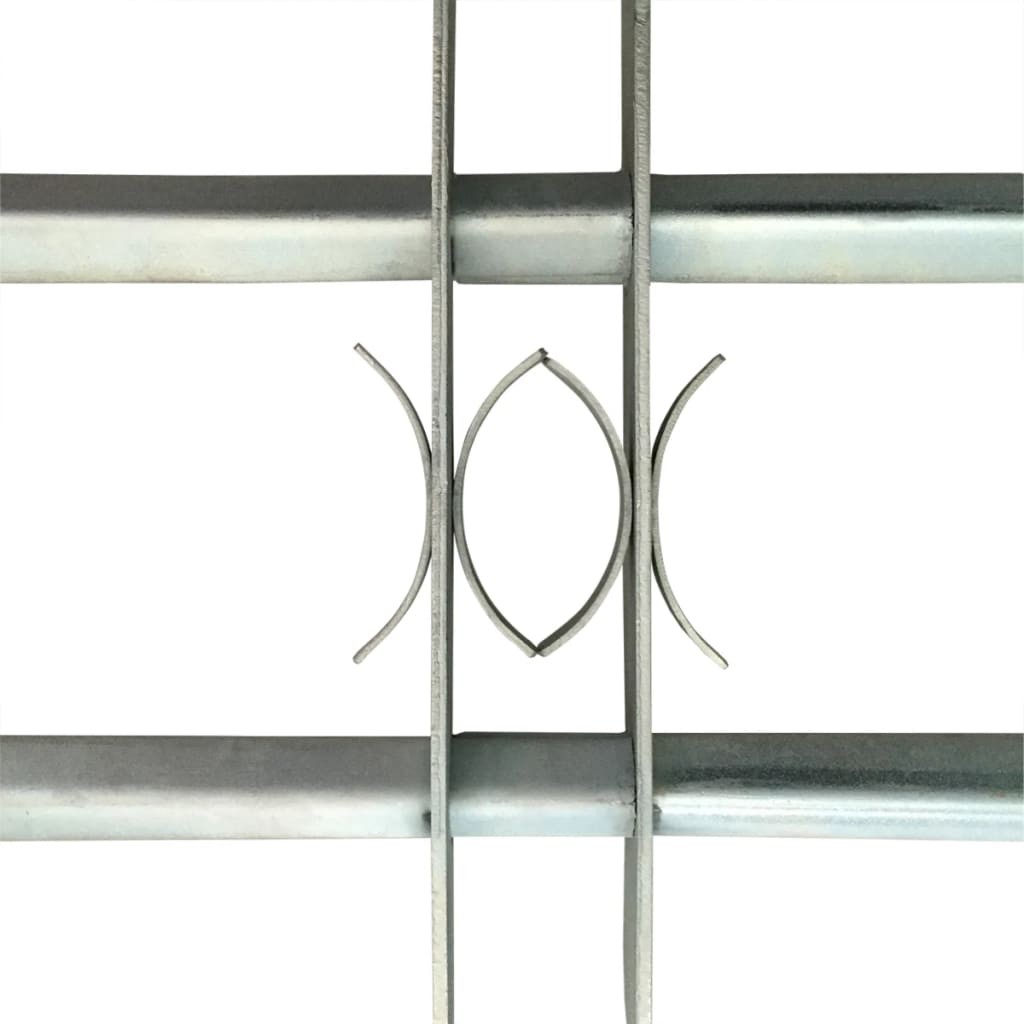 Grille de sécurité ajustable pour fenêtres avec 2 barres transversales 700-1050 mm