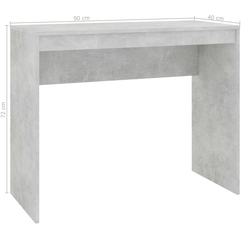 Concrete gray desk 90x40x72 cm chipboard
