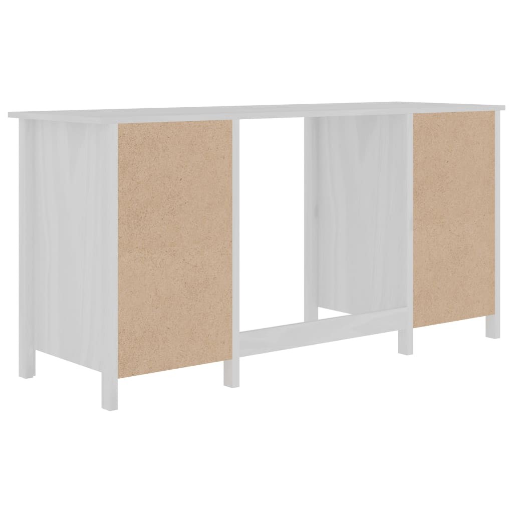 Hill Range White Skrivbord 150x50x74 cm Massiv furu