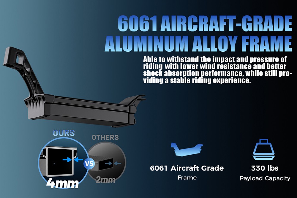 YUME HAWK Pro elektrische scooter, 10x4.5 tubeless racebanden