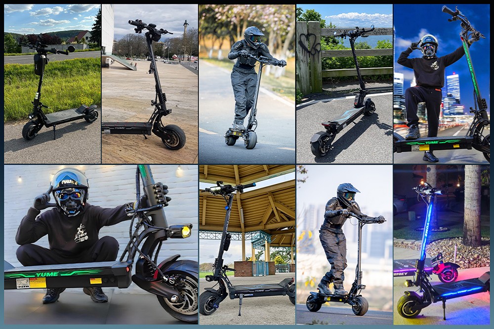 YUME HAWK Pro elektrische scooter, 10x4.5 tubeless racebanden