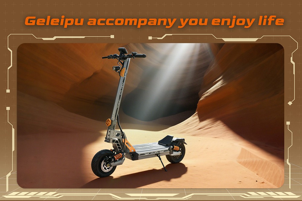 GELEIPU GT EVO el-scooter, 1600 W x 2 motor, 60 V 36 Ah batteri, 11 tommer dæk, maksimal hastighed 86 km/t, rækkevidde 95 km, hydrauliske bremser, hydraulisk fjeder støddæmper