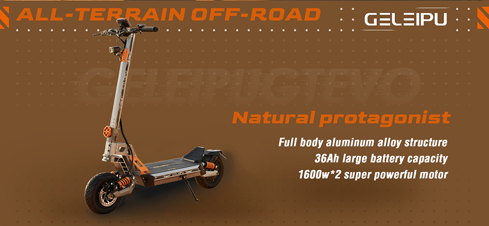 GELEIPU GT EVO el-scooter, 1600 W x 2 motor, 60 V 36 Ah batteri, 11 tommer dæk, maksimal hastighed 86 km/t, rækkevidde 95 km, hydrauliske bremser, hydraulisk fjeder støddæmper