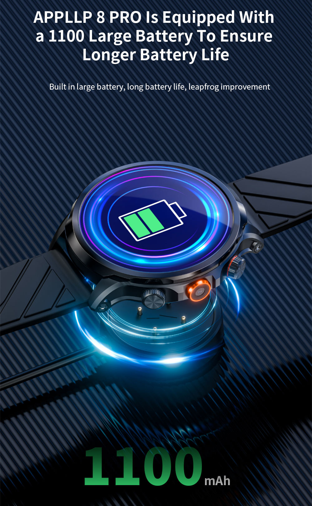 LOKMAT APPLLP 8 Pro Smartwatch, Android 8.1, 1,85'' TFT HD-Bildschirm, 4G-Anrufe, NFC-Zugriff, Herzfrequenz- und Blutsauerstoffüberwachung