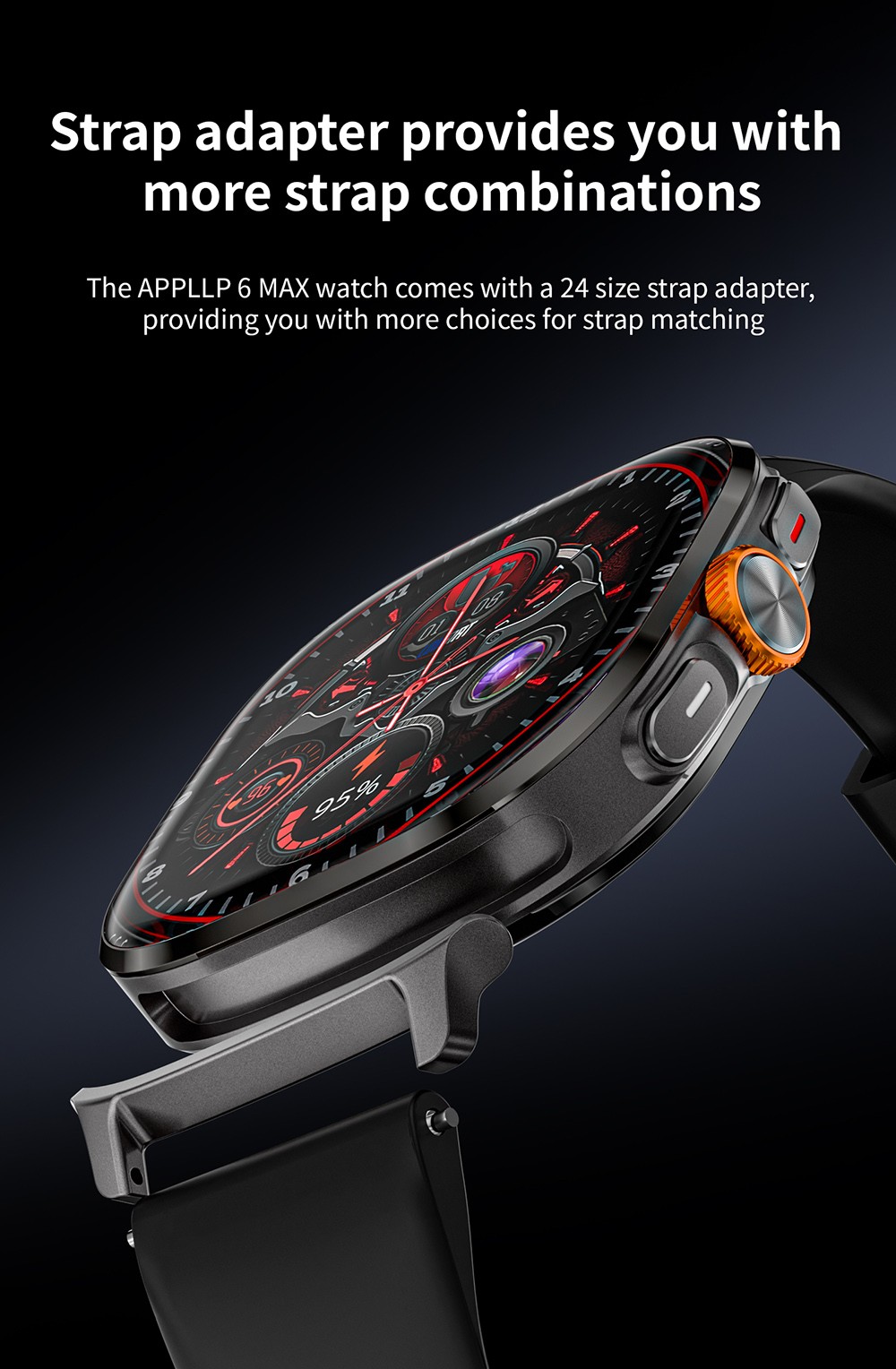 LOKMAT APPLLP 6 MAX Smartwatch, 3 GB RAM, 32 GB ROM, 2,16 Zoll AMOLED-Bildschirm, 4G/5G LTE-kompatibel, GPS-Positionierung