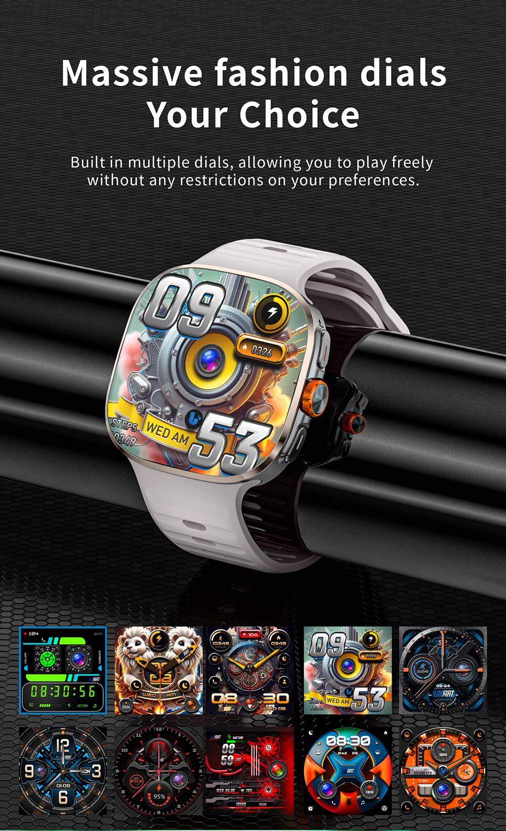 Smartwatch LOKMAT APPLLP 6 MAX, 3 GB di RAM, 32 GB di ROM, schermo AMOLED da 2,16 pollici, compatibile 4G/5G LTE, posizionamento GPS