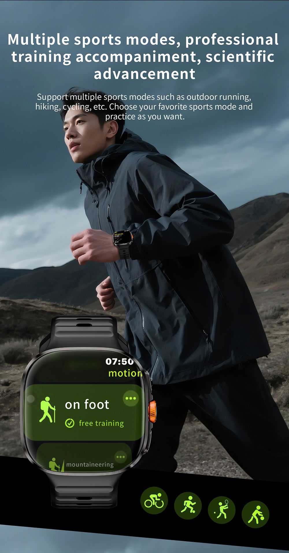 Smartwatch LOKMAT APPLLP 6 MAX, 3 GB di RAM, 32 GB di ROM, schermo AMOLED da 2,16 pollici, compatibile 4G/5G LTE, posizionamento GPS