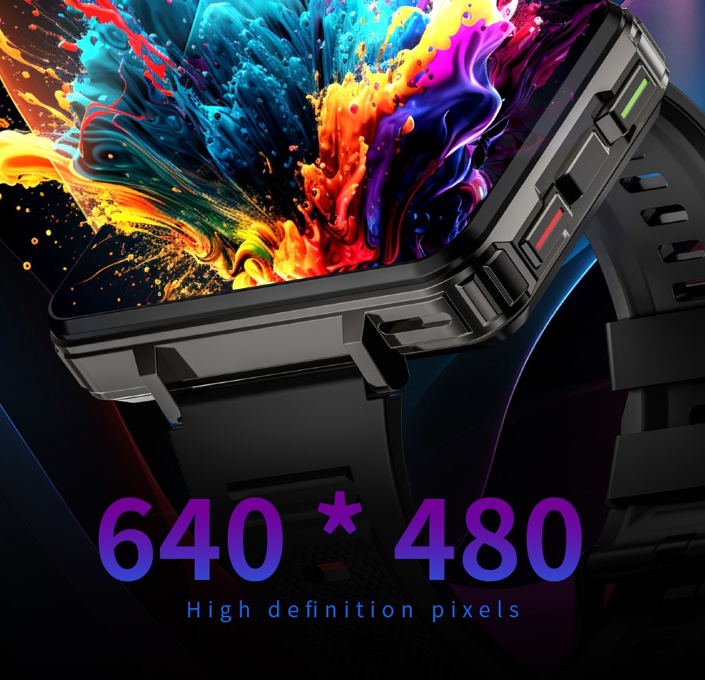 Chytré hodinky LOKMAT APPLLP 5 MAX, 2,4" HD obrazovka, Android 10.7, baterie 1500 mAh, 4G hovory, duální fotoaparát, 6 GB + 128 GB, monitorování srdečního tepu a krevního kyslíku