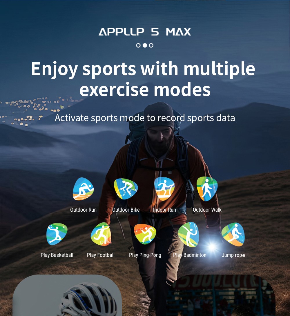 LOKMAT APPLLP 5 MAX smartwatch, 2,4-inch HD-scherm, Android 10.7, 1500 mAh batterij, 4G-oproepen, dubbele camera, 4 GB + 64 GB, hartslag- en bloedzuurstofmonitoring