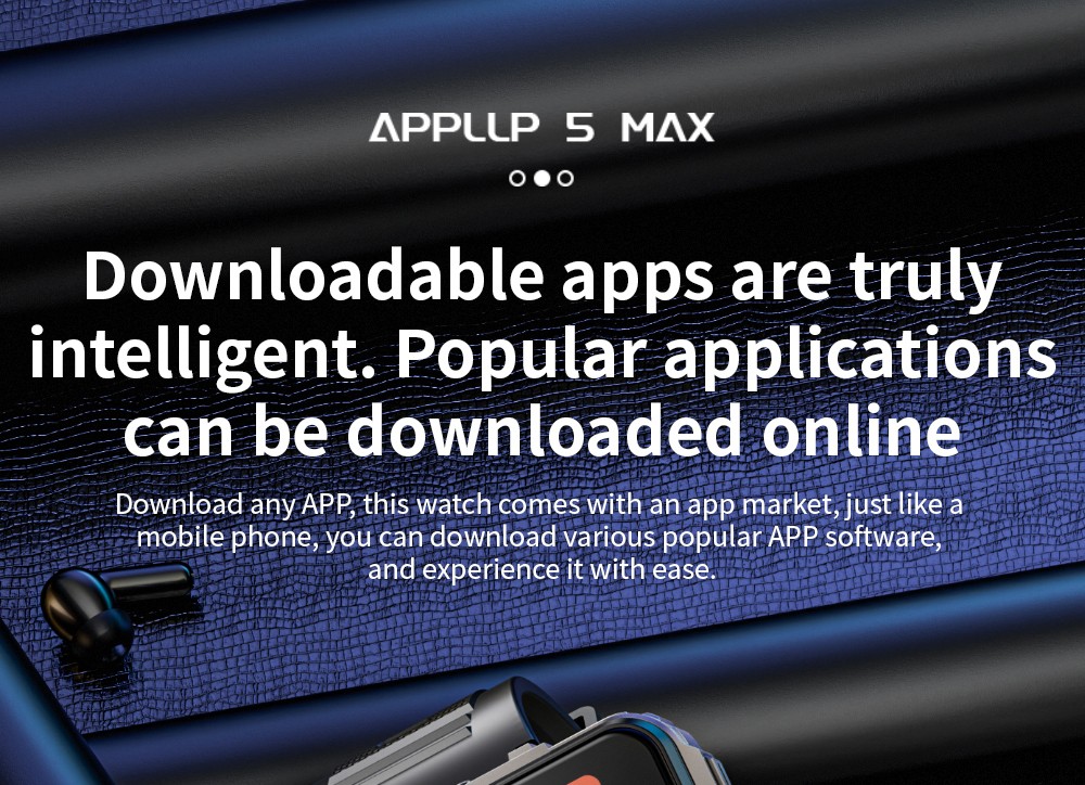 LOKMAT APPLLP 5 MAX smartwatch, 2,4-inch HD-scherm, Android 10.7, 1500 mAh batterij, 4G-oproepen, dubbele camera, 4 GB + 64 GB, hartslag- en bloedzuurstofmonitoring