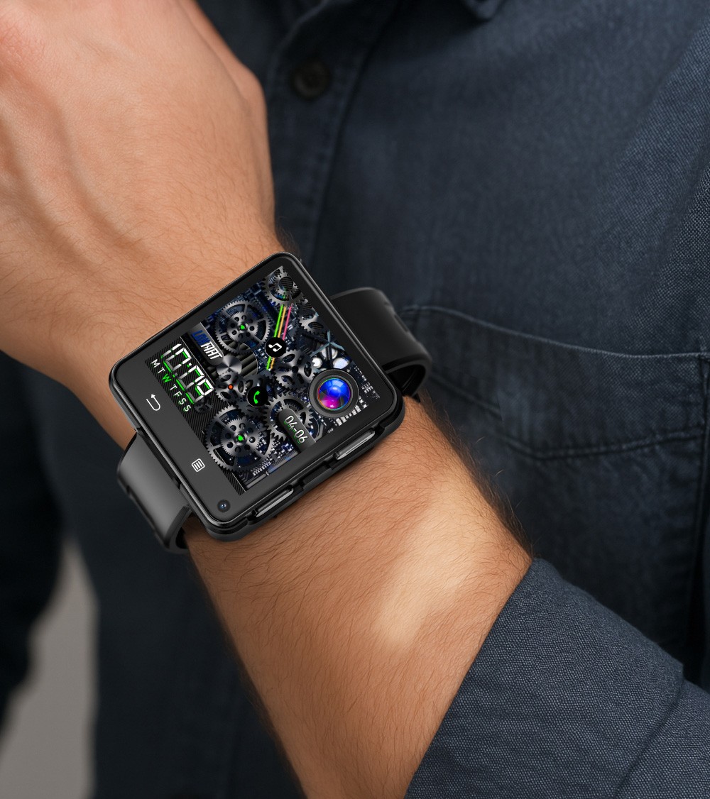 LOKMAT APPLLP 2 MAX Odpinany smartwatch, 4 GB RAM, 64 GB ROM, ekran 2,64 cala, Android 11, kompatybilny z 4G/5G SIM, połączenie Bluetooth, geolokalizacja GPS, bateria 1200 mAh