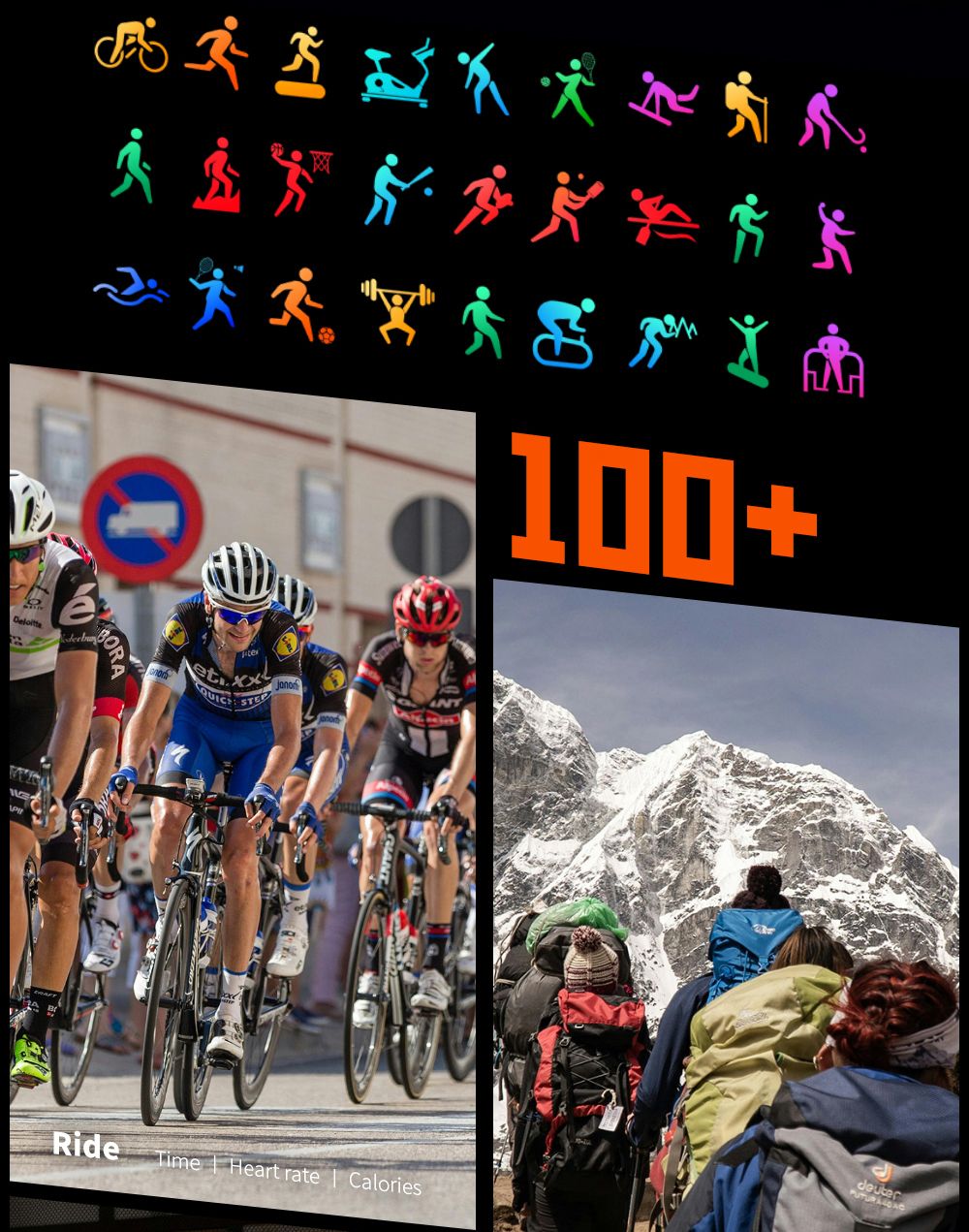 Smartwatch LOKMAT OCEAN GT, ekran 1.75 cala, latarka i kompas, asystent głosowy AI, połączenia Bluetooth, wodoodporność 3 ATM, śledzenie stanu zdrowia, ponad 100 trybów sportowych - czarny