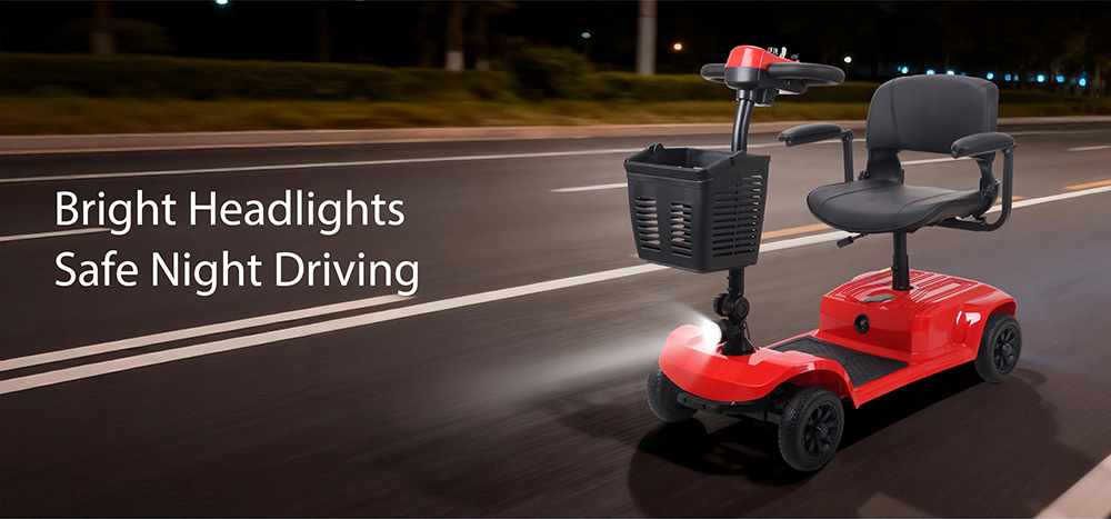 Unificare Lucas X-02B Patinete de Cuatro Ruedas para Personas Mayores, Motor 300W, Batería 24V 12Ah, Asiento Giratorio y Manillar Regulable