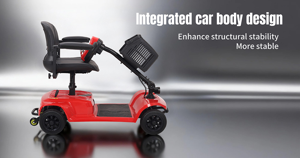 Unificare Lucas X-02B Patinete de Cuatro Ruedas para Personas Mayores, Motor 300W, Batería 24V 12Ah, Asiento Giratorio y Manillar Regulable