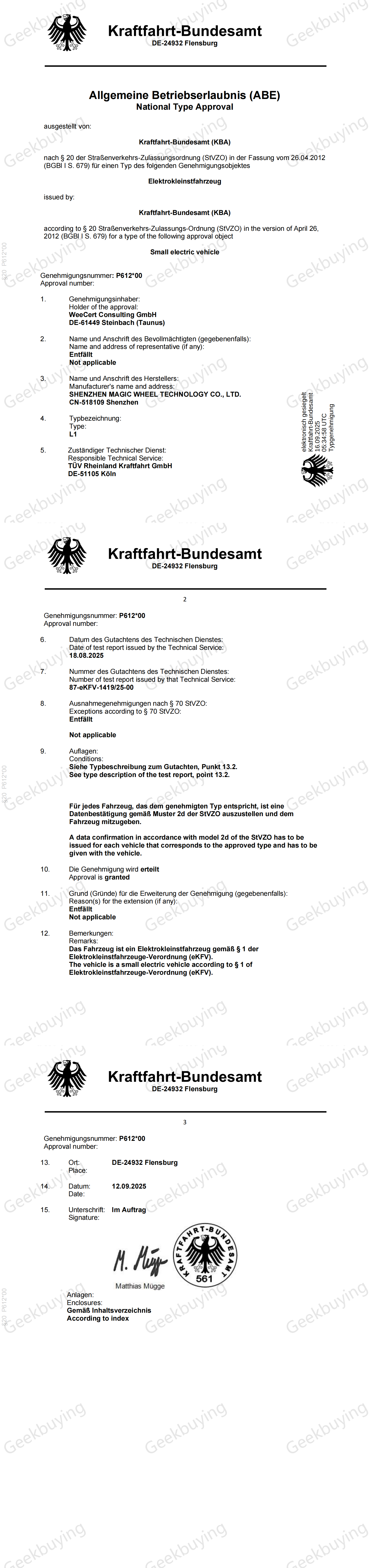 Ausom L8 Electric Scooter, 499W Motor, 51V 84.3Ah Battery, 89inch Tires, Top Speed ​​79km/h, Range 29km, Disc Brakes, Swingarm Suspension, NFC Unlock and Passcode