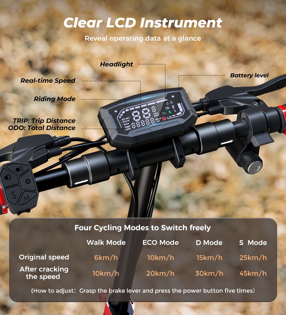 Monopattino elettrico iScooter iX4, 10 pollici, motore 800W, velocità massima 45km/h, batteria 48V 15Ah, autonomia fino a 40-45km, controllo app, spia carrozzeria