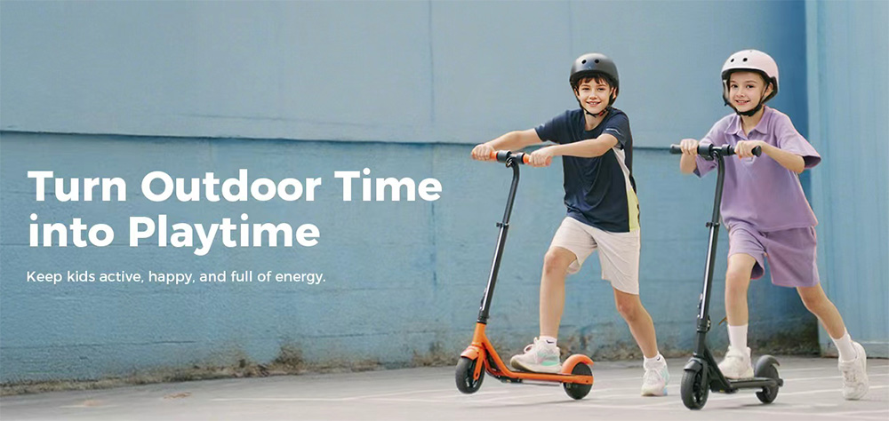 K2 Pro Electric Scooter for Kids, 150W Motor, 18V 2.6Ah Battery, Max Speed ​​15km/h, Hand and Foot Brakes, Magnetic Charging, LED Display - Orange