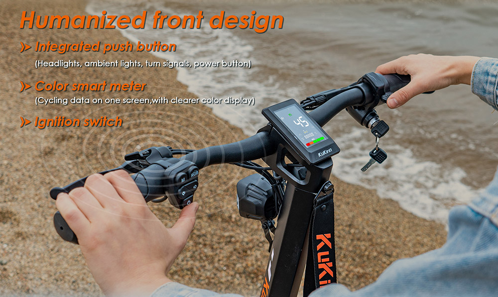 Patinete eléctrico KuKirin T3, motor de 800 W, batería de 48 V 15,6 Ah, neumáticos de 10 pulgadas, velocidad máxima 45 km/h, autonomía 58 km, frenos de disco delanteros y traseros, amortiguador de cuatro brazos