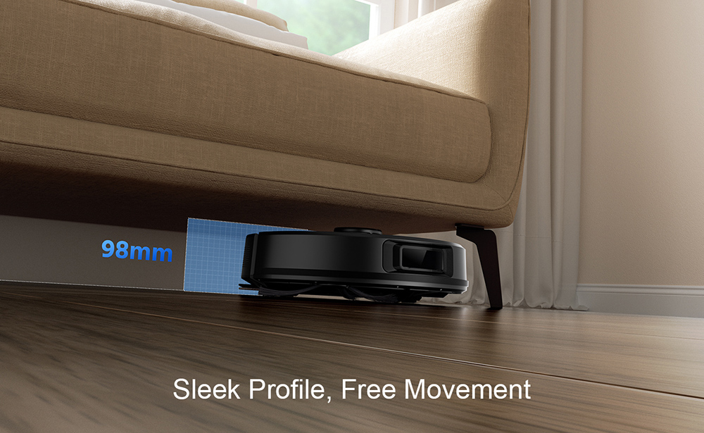 Aspirator robot Teendow D10S cu navigație inteligentă LDS, aspirație puternică de 5000 Pa, autoîncărcare, funcționare silențioasă, ideal pentru părul animalelor de companie, covoare și podele dure