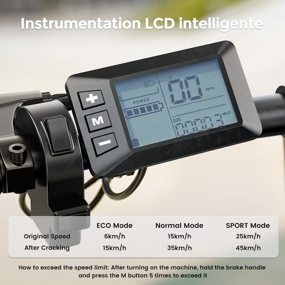 iScooter F7 elscooter, 1000 W motor, 48 V 10,4 Ah batteri, 16 tums däck, maxhastighet 45 km/h, räckvidd 50 km, skivbromsar fram och bak, stötdämpare framgaffel