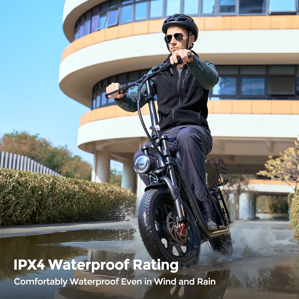 iScooter F7 elscooter, 1000 W motor, 48 V 10,4 Ah batteri, 16 tums däck, maxhastighet 45 km/h, räckvidd 50 km, skivbromsar fram och bak, framgaffel stötdämpare