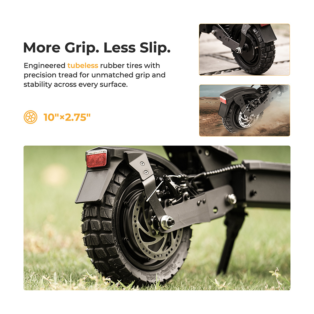 Ausom L1 electric scooter, 500 W motor, 48 V 15.6 Ah battery, 10 inch tires, maximum speed 20 km/h, range 70 km, disc brakes, swing arm suspension, NFC unlocking and passcode