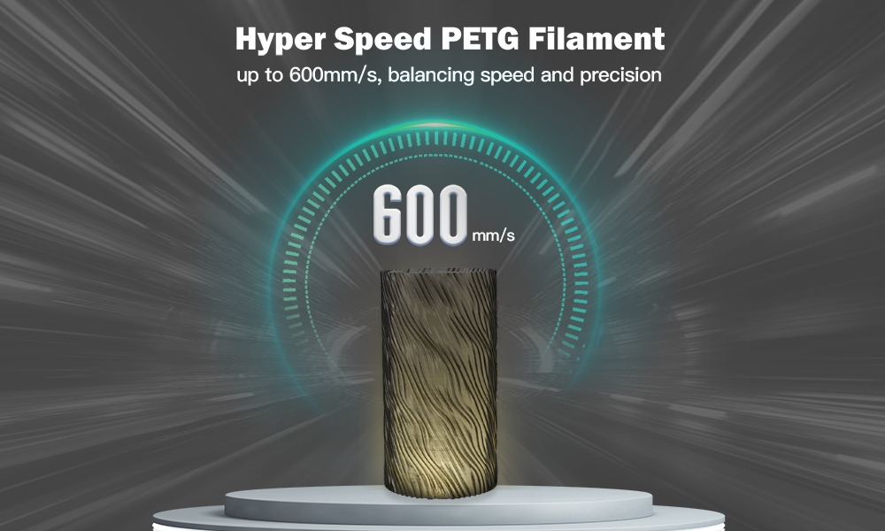 ERYONE höghastighetsgenomskinlig PETG filament, 1 kg - Himmelsblå