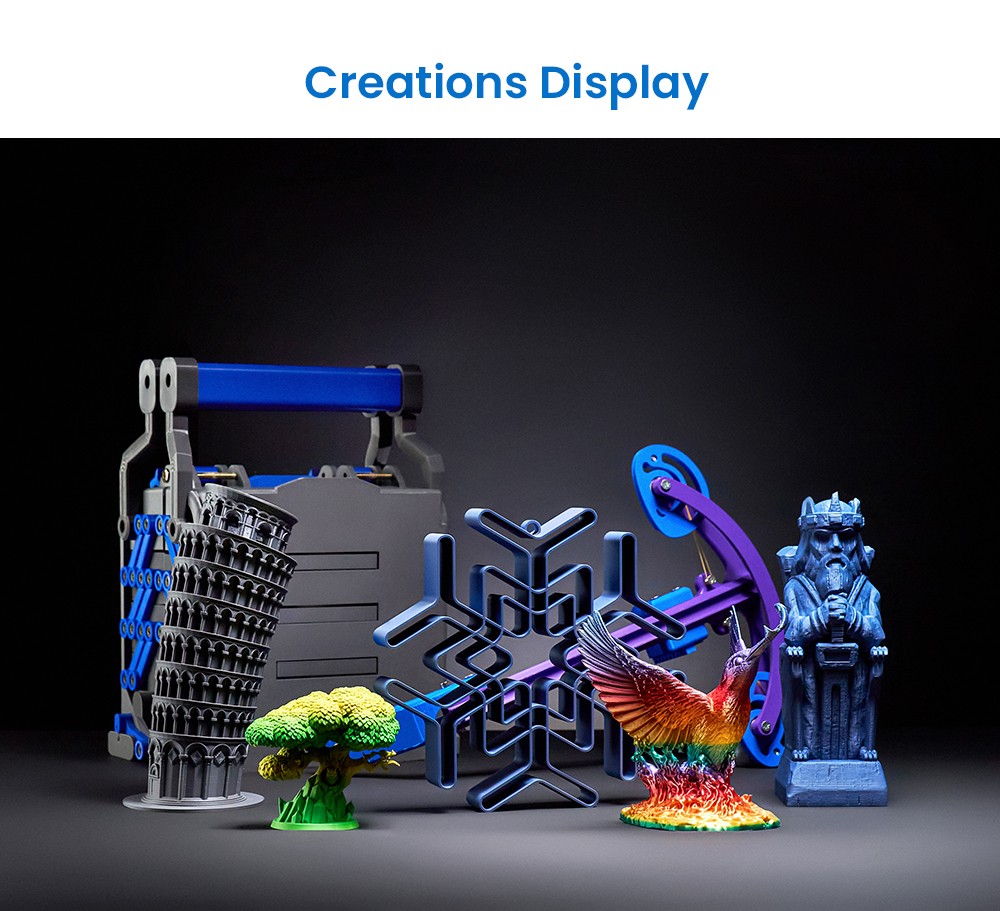 3D tiskárna ERYONE ThinkerX400 FDM, přesnost tisku 0,1–0,3 mm, vysoká rychlost 500 mm/s, automatické vyrovnávání 25bodové mřížky – zástrčka EU