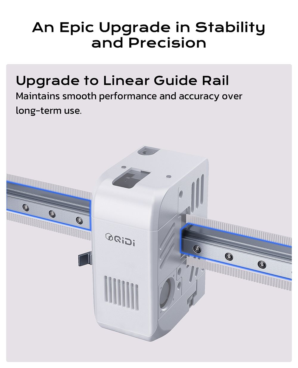 QIDI TECH Q2 3D-printer, høj hastighed 600 mm/s, varmehoved 370°C, lukket kammer 65°C, automatisk nivellering, AI-kamera, stor byggevolumen 270×270×256 mm, kompatibel med PLA/ABS/PETG/TPU og avancerede materialer