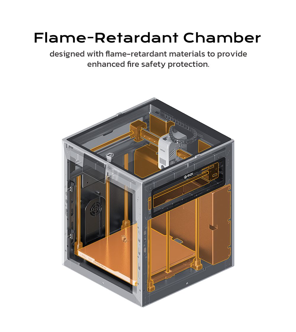 QIDI TECH Q2 3D-printer, høj hastighed 600 mm/s, varmehoved 370°C, lukket kammer 65°C, automatisk nivellering, AI-kamera, stor byggevolumen 270×270×256 mm, kompatibel med PLA/ABS/PETG/TPU og avancerede materialer